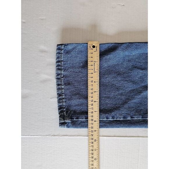 Carhartt Men 40X30 Blue Traditional Fit Work Denim Jeans Pants Medium Wash Chore - Picture 10 of 12